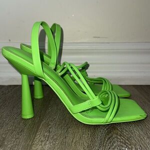 Call It Spring Women's Green Strappy Heels